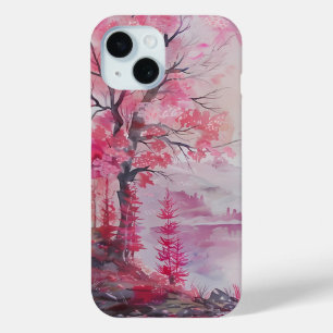 Funda Para iPhone 15 Estuche de teléfono panorámico de palisandro encan
