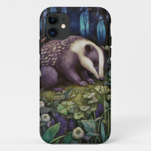 Funda Para iPhone 11 Estuche de teléfono para Badger de medianoche