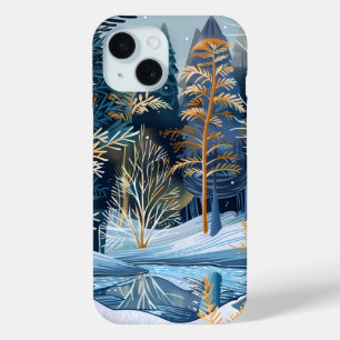 Funda Para iPhone 15 Estuche de teléfono para bosques de invierno encan