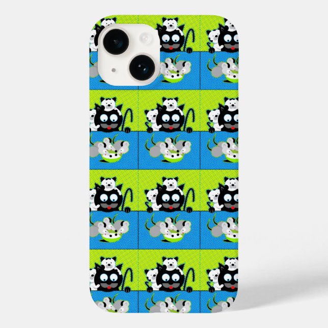 Funda De Case-Mate Para iPhone Estuche de teléfono para gatos vs. ratones (Reverso )