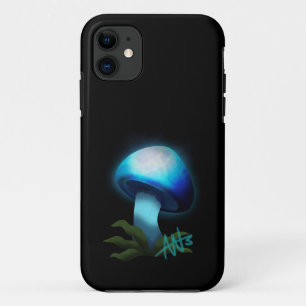 Funda Para iPhone 11 Estuche de teléfono para hongos azul brillante cla