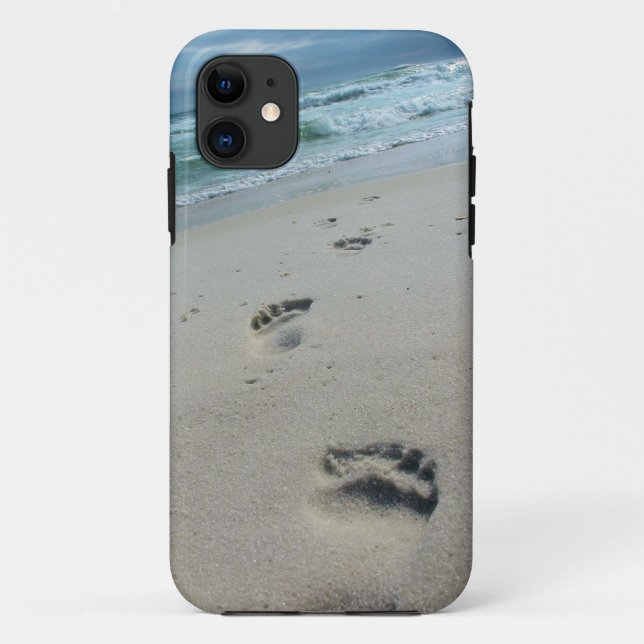 Funda De Case-Mate Para iPhone Estuche de teléfono para huellas de playa (Reverso)