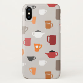 Funda Para iPhone X Estuche de teléfono para tazas de té y tazas de ca