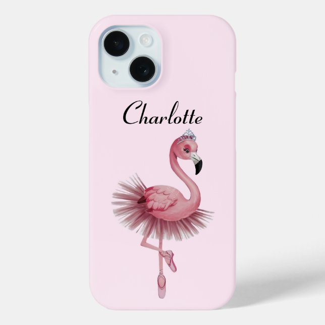 Funda De Case-Mate Para iPhone Estuche de teléfono personalizado Flamingo Ballet  (Reverso )