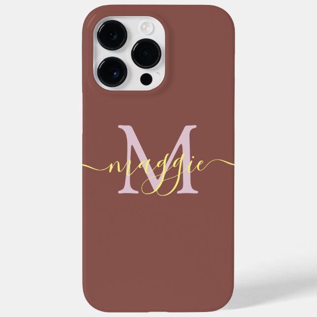 Funda De Case-Mate Para iPhone Estuche de teléfono personalizado monograma de esc (Reverso)