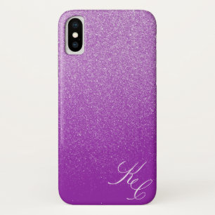 Funda Para iPhone X Estuche de teléfono personalizado Purple Shimmer D
