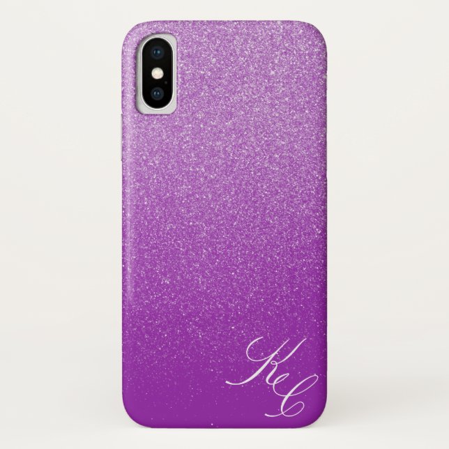 Funda De Case-Mate Para iPhone Estuche de teléfono personalizado Purple Shimmer D (Reverso)