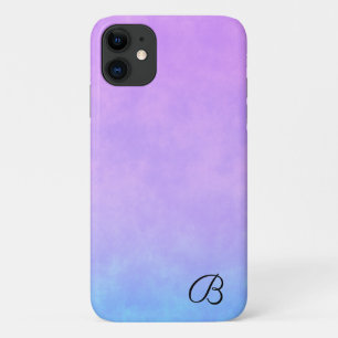 Funda Para iPhone 11 Estuche de teléfono personalizado púrpura y azul