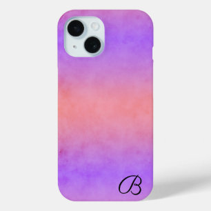 Funda Para iPhone 15 Estuche de teléfono personalizado púrpura y Naranj