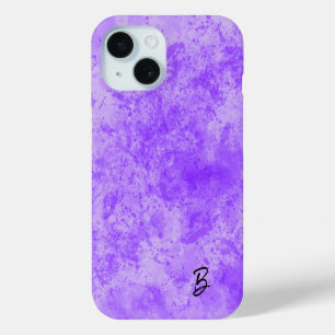 Funda Para iPhone 15 Estuche de teléfono personalizado Violet Ink Mess