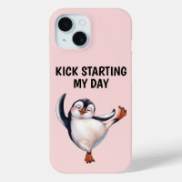 Estuche de teléfono pingüino bailando
