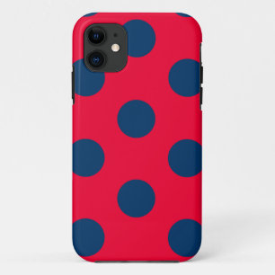 title_seo2 Estuche de teléfono Polka Dot Rojo y Azul de la Ma
