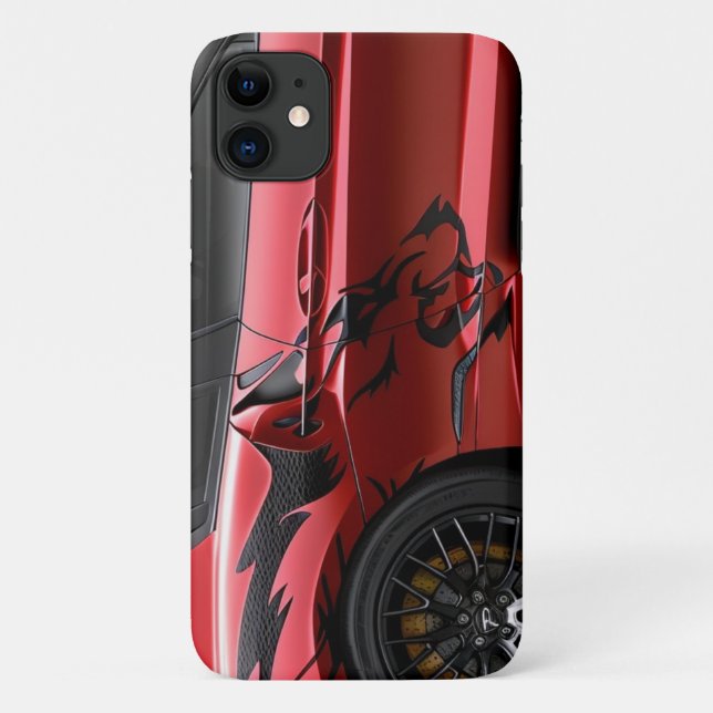 Funda De Case-Mate Para iPhone Estuche de teléfono Red Mustang Coyote (Reverso)