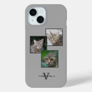 Funda Para iPhone 15 Estuche de teléfono retrato triple Mascota para pe
