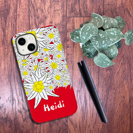 Funda Para iPhone 14 De Case-Mate Estuche de teléfono rojo personalizado de Edelweis