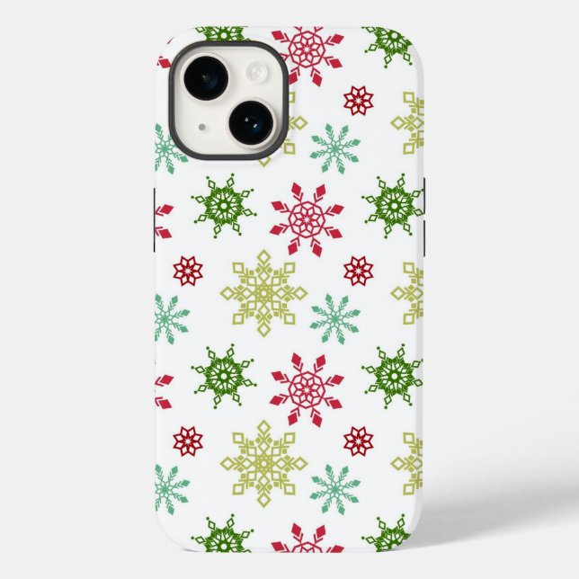 Funda De Case-Mate Para iPhone Estuche de teléfono Snowflakes (Reverso )