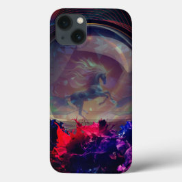 Funda Para iPhone 13 Estuche de teléfono: solapa de unicornio