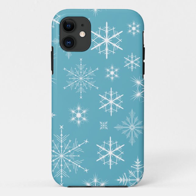 Funda De Case-Mate Para iPhone Estuche de teléfono Sparkly Snowflakes (Reverso)
