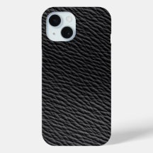 Estuche de teléfono texturizado de cuero negro