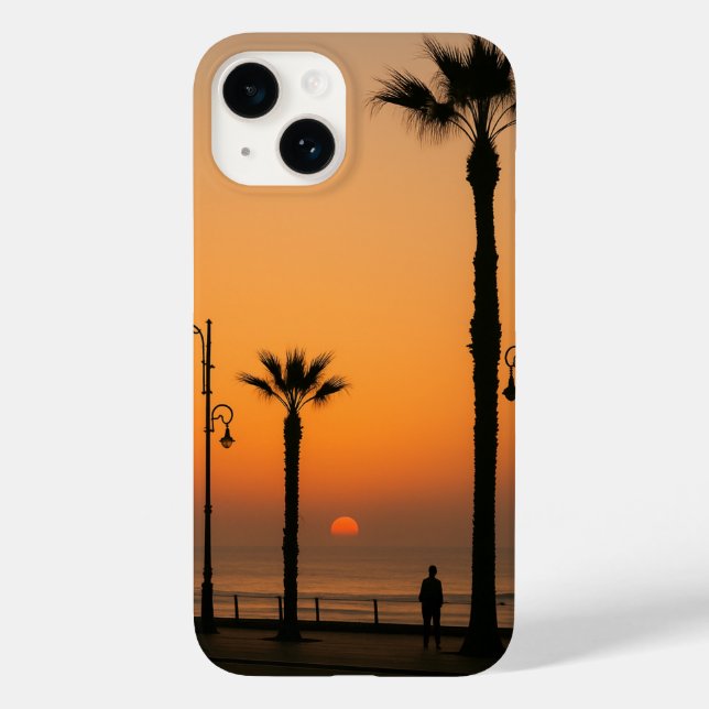 Funda De Case-Mate Para iPhone Estuche de teléfono tropical para atardecer - Llev (Reverso )