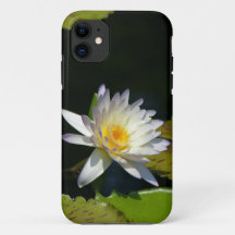 estuche de teléfono White Waterlily