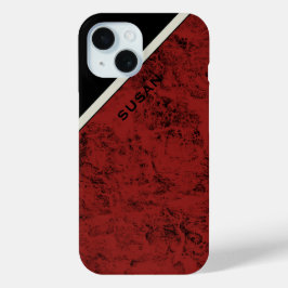 Funda Para iPhone 15 Estuche de teléfono "Wood Red"
