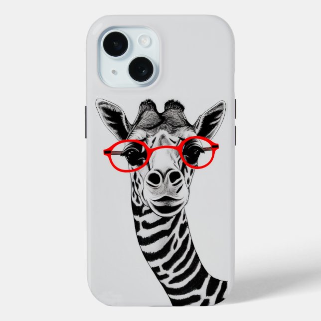 Funda De Case-Mate Para iPhone Estuche divertida Giraffe Phone (Reverso )