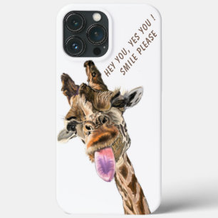 Funda Para iPhone 13 Pro Max Estuche divertido para iPhone con juguetón Giraffe