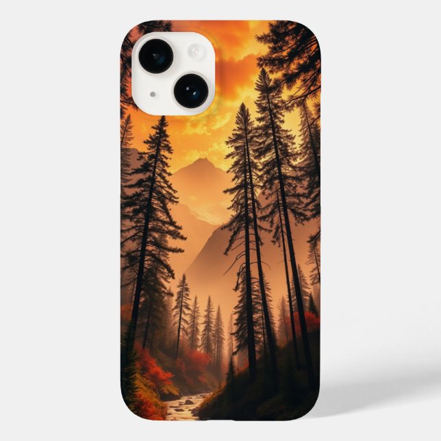 Funda De Case-Mate Para iPhone Estuche Dreamy Evening Forest para iPhone (Reverso )