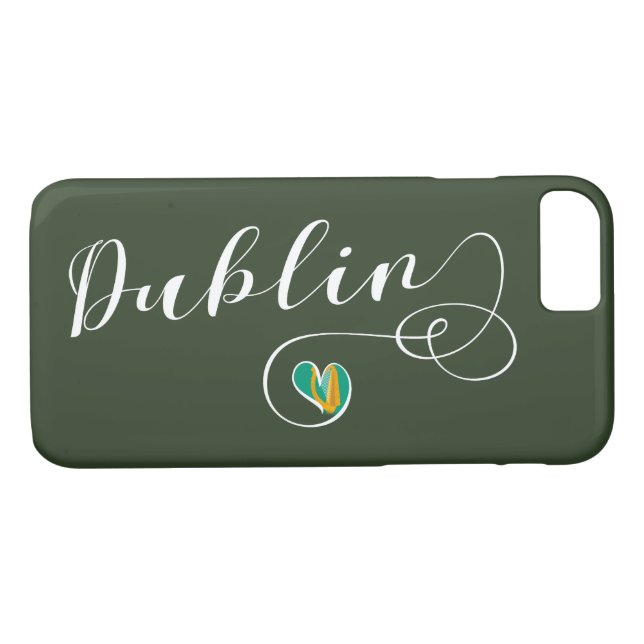 Funda De Case-Mate Para iPhone Estuche Dublin Heart Cell Phone, Irlanda (Reverso (horizontal))