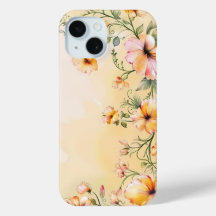 Estuche Elegante Floral Frame Watercolor Phone