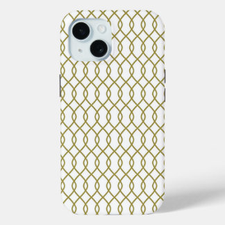Funda Para iPhone 15 Estuche elegante Gold Geométrico para iPhone 15