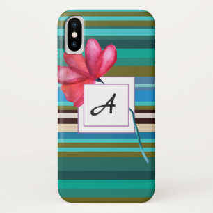 Funda Para iPhone X Estuche elegante Monograma Floral para iPhone