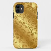Estuche elegante para iPhone floral Boda de oro
