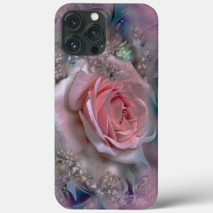 13 Pro Max Estuche elegante para iPhone Funda Rosa-Mate