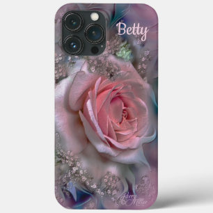 13 Pro Max Estuche elegante para iPhone Funda Rosa-Mate