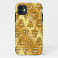 Estuche elegante para iPhone Gold Christmas Tree