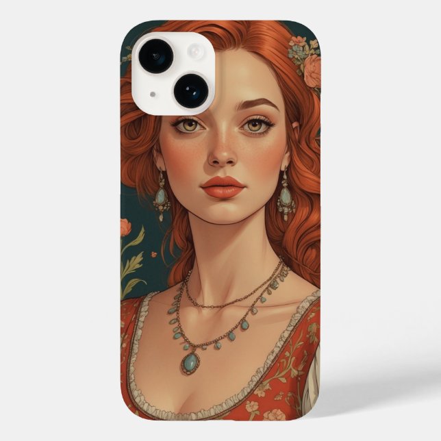 Funda De Case-Mate Para iPhone Estuche elegante para iPhone Princesa Red-Haired (Reverso )