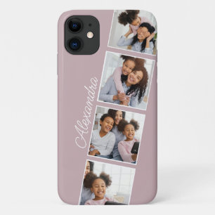 Funda Para iPhone 11 Estuche elegante Rosa Collage de fotos Funda-Mate 