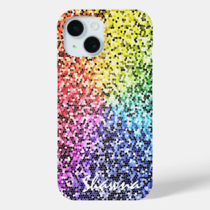Funda Para iPhone 15 Estuche esparkle para iPhone de Purpurina personal