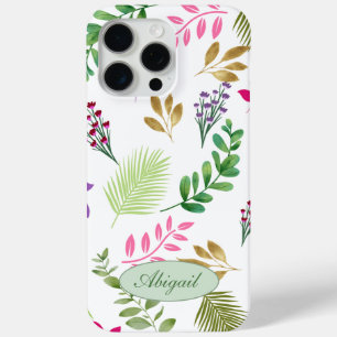 Funda Para iPhone 15 Pro Max Estuche Eucalyptus Watercolor para iPhone Botánico