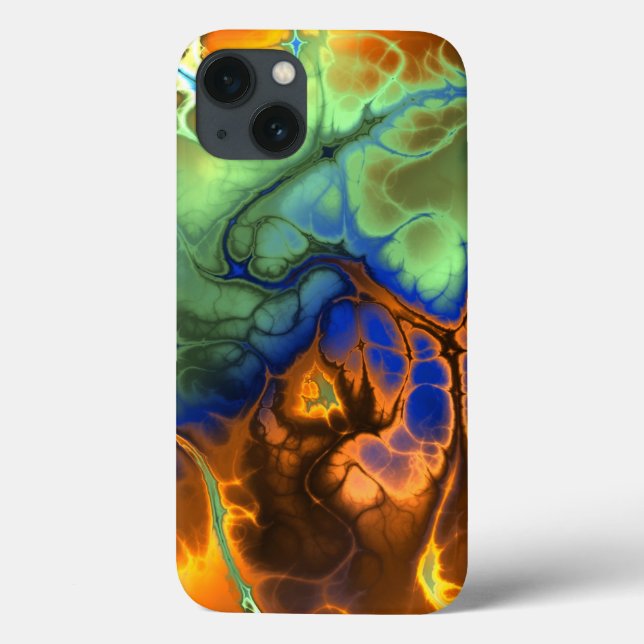 Funda De Case-Mate Para iPhone Estuche Flaming Fractal iPad (Reverso)