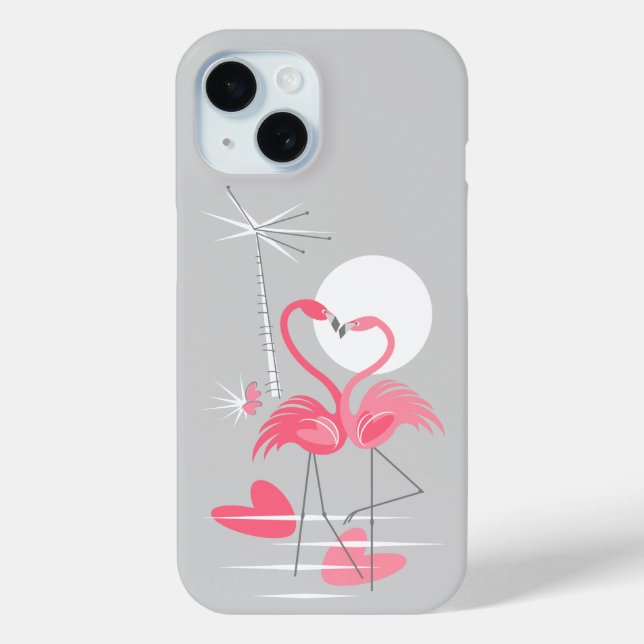 Funda De Case-Mate Para iPhone Estuche Flamingo Love iPhone (Reverso )