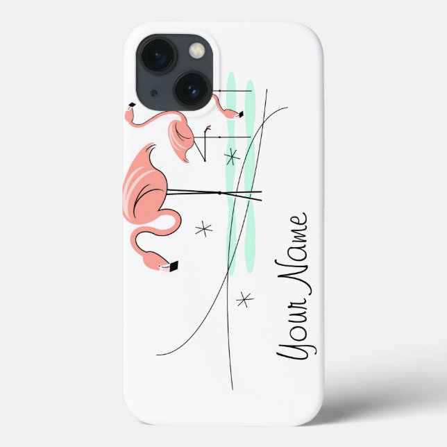 Funda De Case-Mate Para iPhone Estuche Flamingo Ocean Trio 3 'Name' iPad (Reverso)
