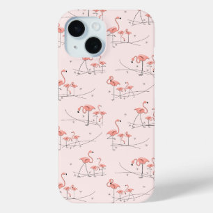 Funda Para iPhone 15 Estuche Flamingos Multi Pink para iPhone