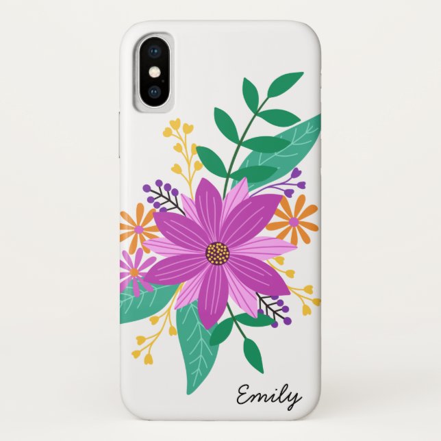 Funda De Case-Mate Para iPhone Estuche Floral Bouquet Personalizado para teléfono (Reverso)