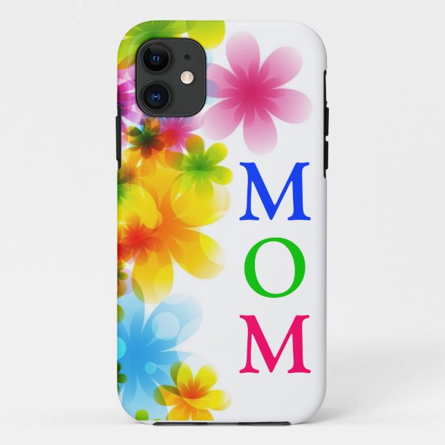Funda De Case-Mate Para iPhone Estuche Floral para iPhone de mamá (Reverso)