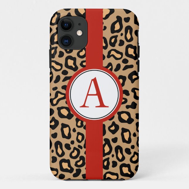 Funda De Case-Mate Para iPhone Estuche Fun Monogrammed Leopard iPhone 5 Mate (Reverso)