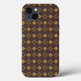 Funda Para iPhone 13 Estuche Gold Rectangles Pattern Funda-Mate para iP