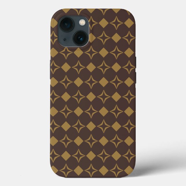 Funda De Case-Mate Para iPhone Estuche Gold Rectangles Pattern Funda-Mate para iP (Reverso )